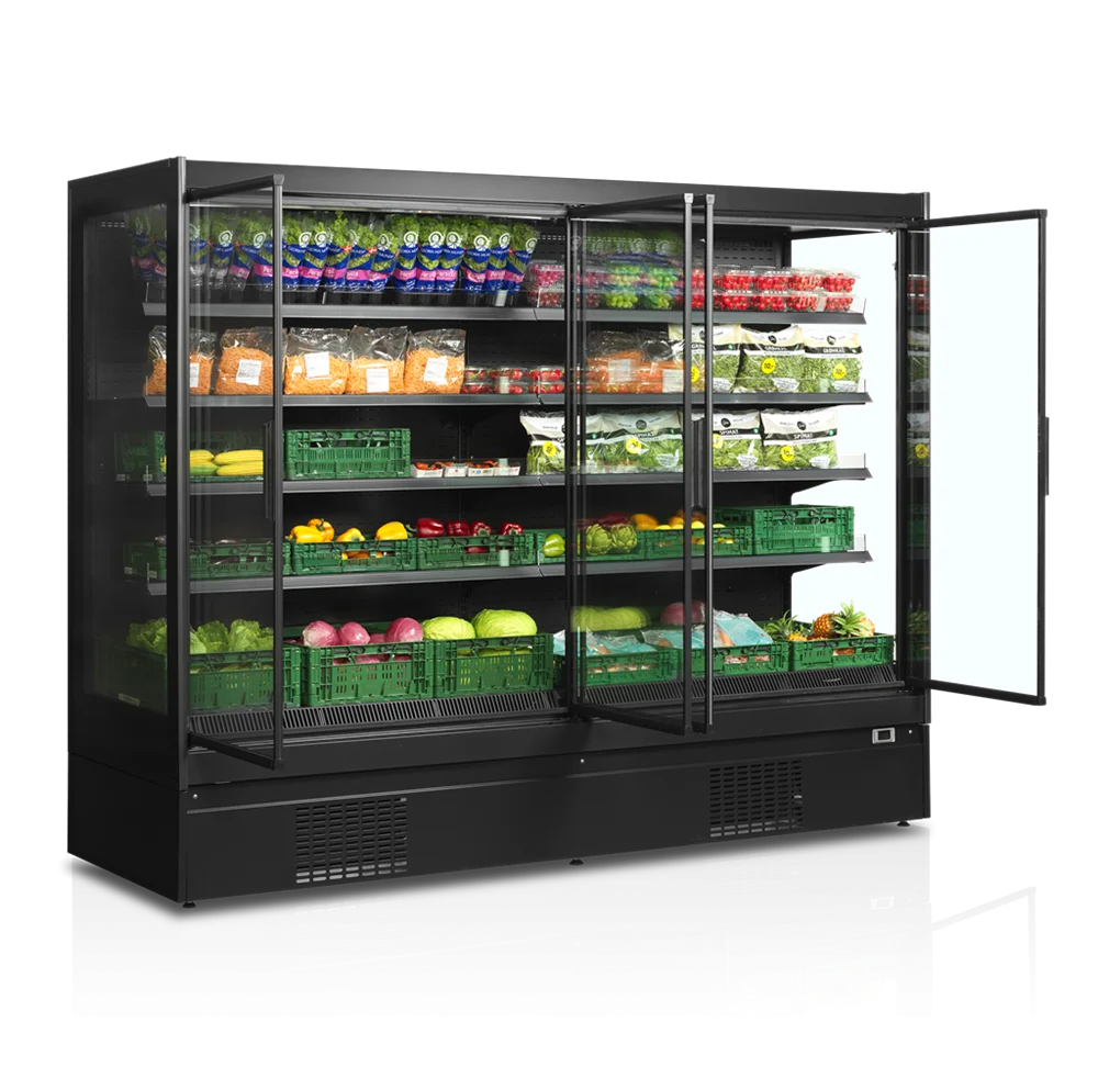 Tefcold Supermarkt Wandkühlregal Multideck EXTRA2500CD schwarz