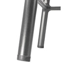 Bolero Cantina niedriger Hocker mit Holzsitz metallic grau, 4 Stück