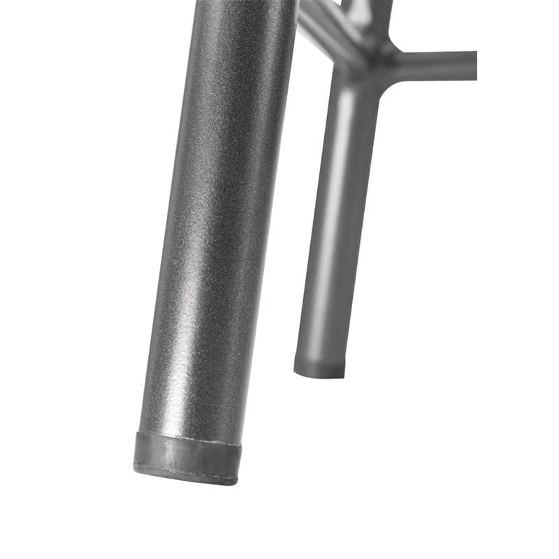Bolero Cantina niedriger Hocker mit Holzsitz metallic grau, 4 Stück