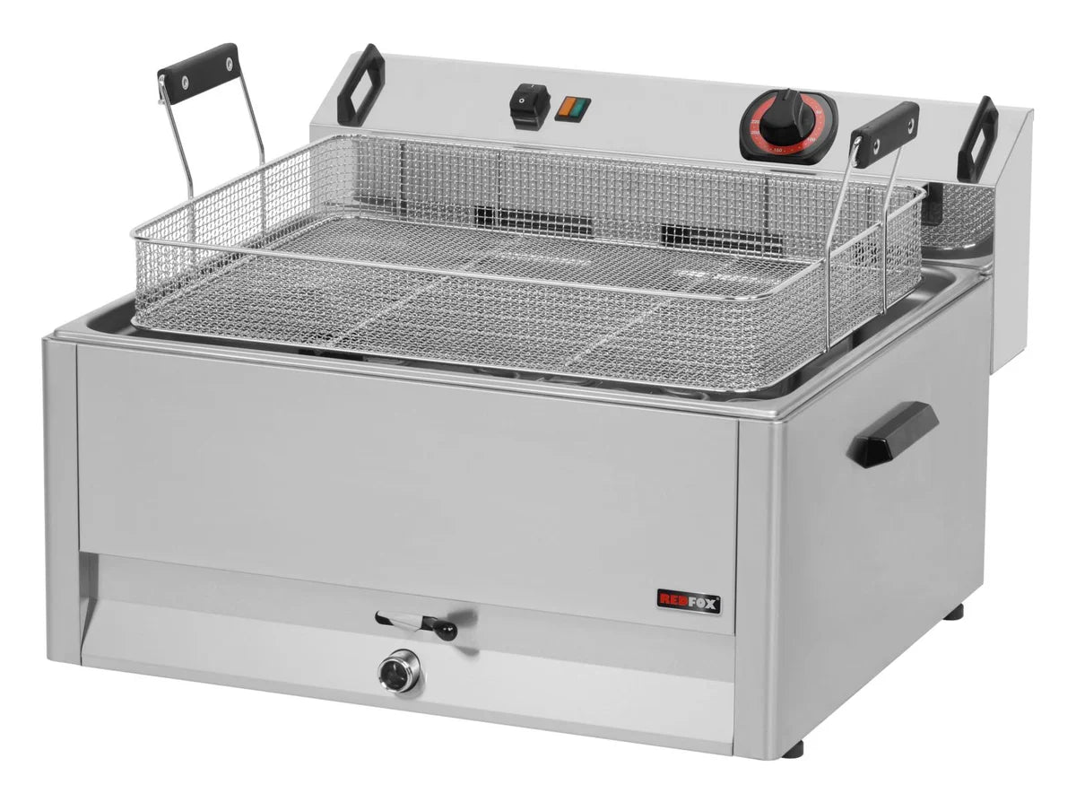 A&S Elektro Backwaren-Fritteuse 30 Liter 15kW, mit Ablasshahn
