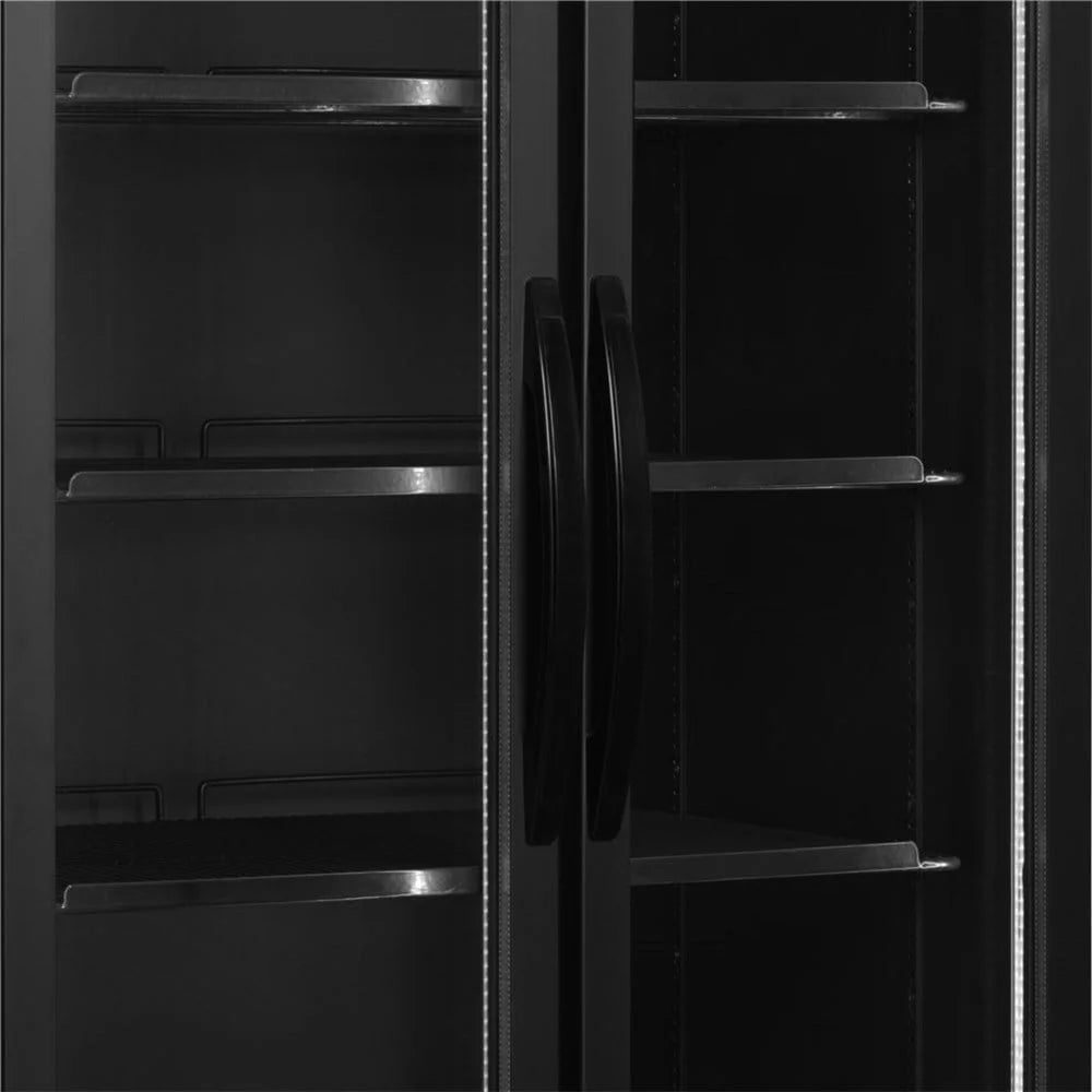 Tefcold Getränkekühlschrank FS890HBLACK schwarz