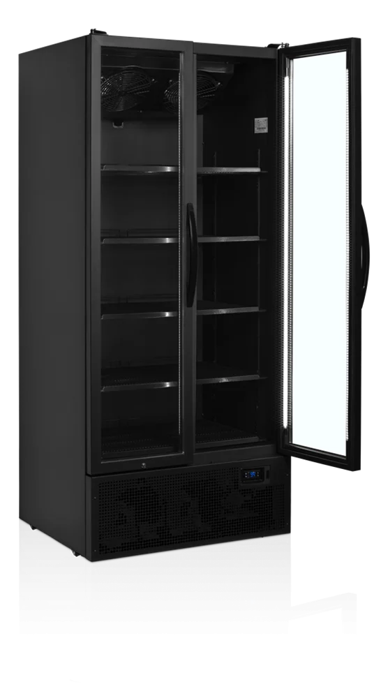 Tefcold Getränkekühlschrank FS890HBLACK schwarz