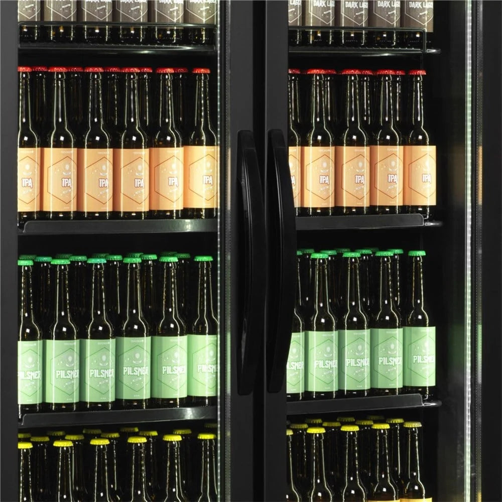 Tefcold Getränkekühlschrank FS890HBLACK schwarz