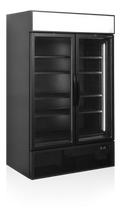 Tefcold Getränkekühlschrank FSC1200HBLACK schwarz
