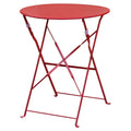 Bolero Terrassentisch Ø600 mm Stahl Rot, klappbar