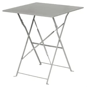 Bolero Terrassentisch 600x600 mm, Stahl grau, klappbar