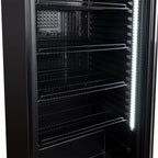 Getränkekühlschrank GKS-230, 230 Liter Kühlraumvolumen, 4 verstellbare Einlegeböden, Innenbeleuchtung, Abschließbar, Schwarz