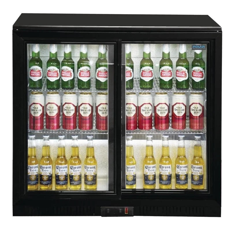 Polar Serie G Barkühlschrank mit 2 Schiebetüren 198L