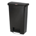 Rubbermaid Slim Jim Front Step Pedaleimer schwarz 50L