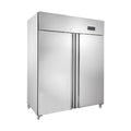 Gastronomie Tiefkühlschrank ECO 1400 GN 2/1 Monoblock, 1350 Liter Kühlraumvolumen, 6 verstellbare Einlegeböden, Robuste Bauweise, Edelstahl