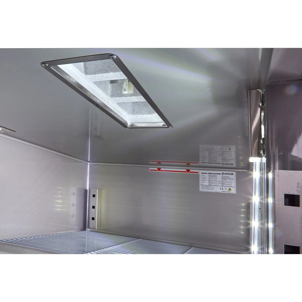 Gastronomie Kühlschrank ECO 1400 GN 2/1 Monoblock, 1350 Liter Kühlraumvolumen, 6 verstellbare Einlegeböden, Robuste Bauweise, Edelstahl