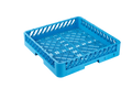 Spülkorb 500x500 mm ohne Aufteilung für Besteck, feinmaschig, blau