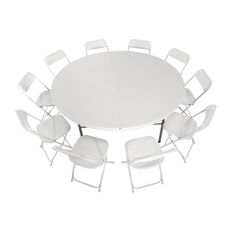 Bolero runder Klapptisch weiß 183cm
