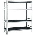 Mastro Regal aus Edelstahl mit 4 Regalböden, 1200x500x1800 mm