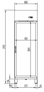 Kühlschrank Profi 700 GN 2/1 Superior - mit Glastür