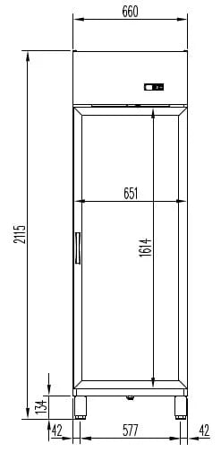 Kühlschrank Profi 700 GN 2/1 Superior - mit Glastür