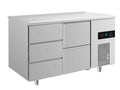A&S Kühltisch -2 bis +8°C 1400x700x850mm mit 1x zwei Schubladen und 1x drei Schubladen (2DZ)