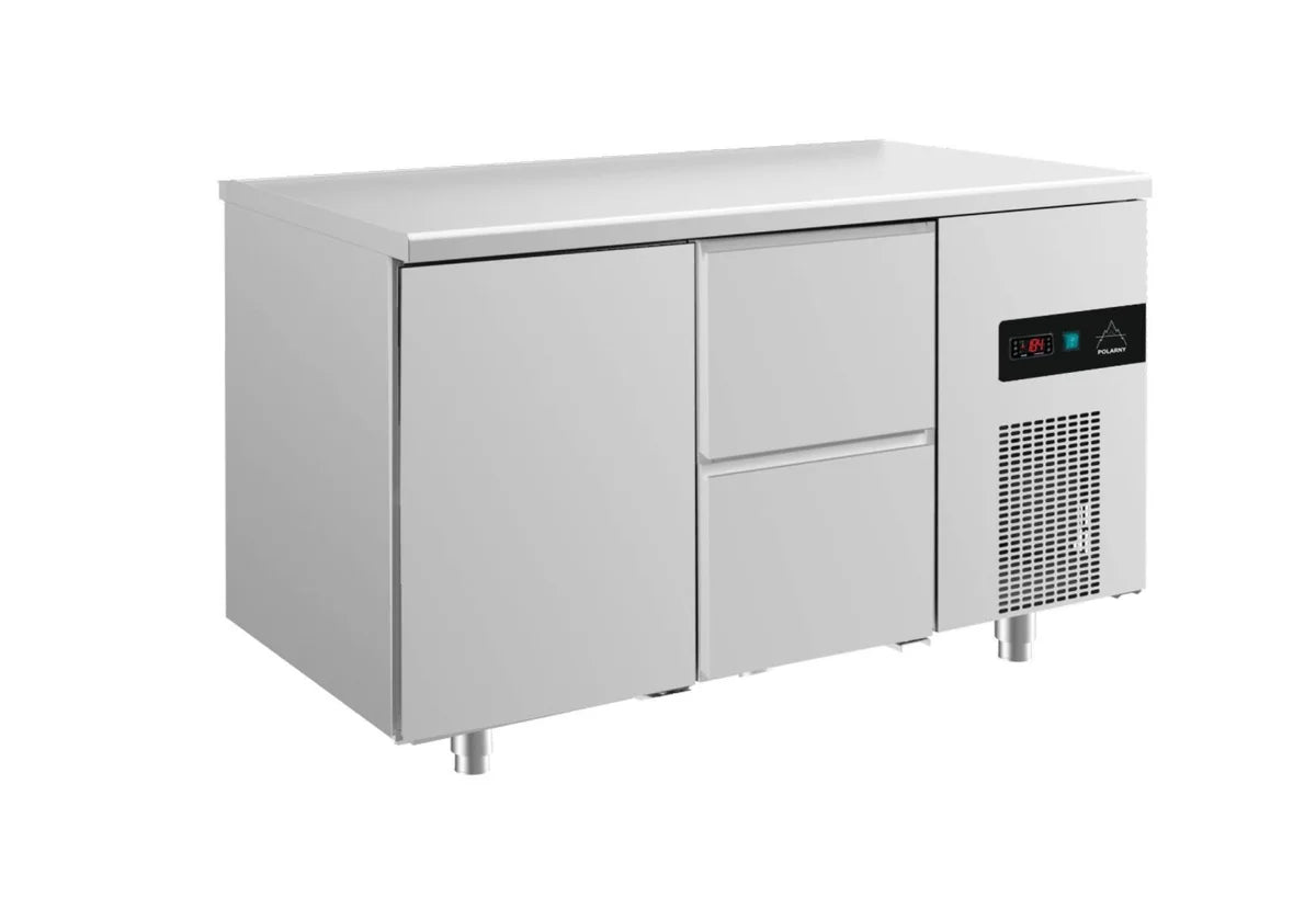 A&S Kühltisch -2 bis +8°C 1400x700x850mm mit 1x Tür und 1x zwei Schubladen (2TZ)
