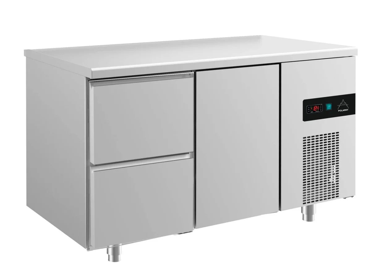 A&S Kühltisch -2 bis +8°C 1400x700x850mm mit 1x Tür und 1x zwei Schubladen (2ZT)