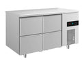 A&S Kühltisch -2 bis +8°C 1400x700x850mm mit 2x zwei Schubladen