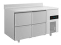 A&S Kühltisch -2 bis +8°C 1400x700x850mm mit 2x zwei Schubladen u. Aufkantung