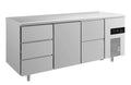 A&S Kühltisch -2 bis +8°C 1865x700x850mm mit 1x Tür, 1x zwei Schubladen und 1x drei Schubladen (3DTZ)