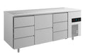 A&S Kühltisch -2 bis +8°C 1865x700x850mm mit 1x zwei Schubladen und 2x drei Schubladen (3DZD)