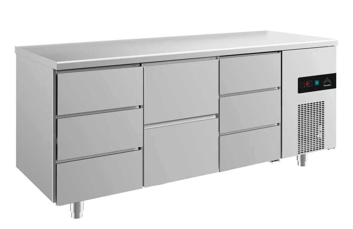 A&S Kühltisch -2 bis +8°C 1865x700x850mm mit 1x zwei Schubladen und 2x drei Schubladen (3DZD)