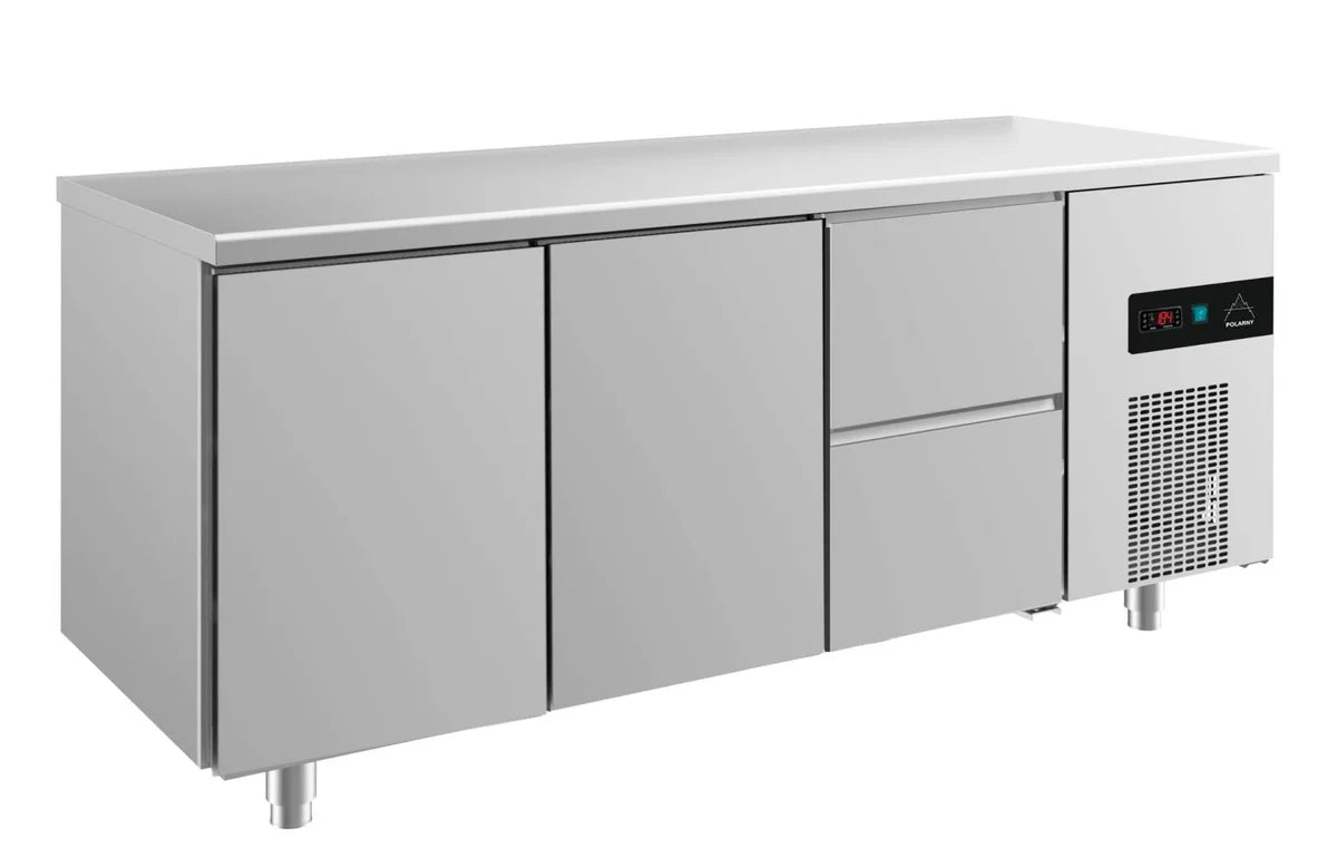 A&S Kühltisch -2 bis +8°C 1865x700x850mm mit 2x Türen und 1x zwei Schubladen (3TTZ)