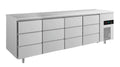 A&S Kühltisch -2 bis +8°C 2330x700x850mm mit 4x drei Schubladen