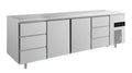 A&S Kühltisch -2 bis +8°C 2330x700x850mm mit 2x Türen und 2x drei Schubladen (4DTTD)