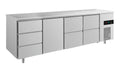 A&S Kühltisch -2 bis +8°C 2330x700x850mm mit 1x Tür, 2x zwei Schubladen und 1x 3 Schubladen (4DTZZ)
