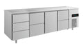 A&S Kühltisch -2 bis +8°C 2330x700x850mm mit 1x Tür, 2x zwei Schubladen und 1x 3 Schubladen (4DZTZ)