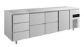 A&S Kühltisch -2 bis +8°C 2330x700x850mm mit 1x Tür, 2x zwei Schubladen und 1x 3 Schubladen (4DZZT)