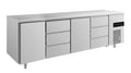 A&S Kühltisch -2 bis +8°C 2330x700x850mm mit 2x Türen und 2x drei Schubladen (4TDTD)