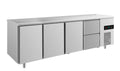 A&S Kühltisch -2 bis +8°C 2330x700x850mm mit 3x Türen und 1x zwei Schubladen (4TTTZ)
