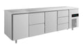 A&S Kühltisch -2 bis +8°C 2330x700x850mm mit 2x Türen, 1x zwei Schubladen und 1x 3 Schubladen (4TZTD)