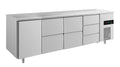 A&S Kühltisch -2 bis +8°C 2330x700x850mm mit 1x Tür, 2x zwei Schubladen und 1x 3 Schubladen (4TZZD)