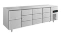 A&S Kühltisch -2 bis +8°C 2330x700x850mm mit 1x zwei Schubladen und 3x drei Schubladen (4ZDDD)