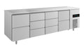 A&S Kühltisch -2 bis +8°C 2330x700x850mm mit 2x zwei Schubladen und 2x drei Schubladen (4ZDDZ)