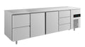 A&S Kühltisch -2 bis +8°C 2330x700x850mm mit 2x Türen, 1x zwei Schubladen und 1x 3 Schubladen (4ZTTD)
