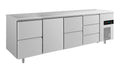 A&S Kühltisch -2 bis +8°C 2330x700x850mm mit 1x Tür, 2x zwei Schubladen und 1x 3 Schubladen (4ZTZD)