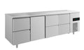 A&S Kühltisch -2 bis +8°C 2330x700x850mm mit 1x Tür und 3x zwei Schubladen (4ZTZZ)
