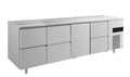 A&S Kühltisch -2 bis +8°C 2330x700x850mm mit 1x Tür und 3x zwei Schubladen  (4ZZTZ)