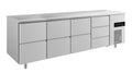 A&S Kühltisch -2 bis +8°C 2330x700x850mm mit 3x zwei Schubladen und 1x drei Schubladen (4ZZZD)