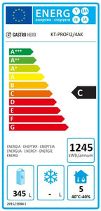 Kühltisch Profi 2/4 Superior mit Aufkantung - GN 1/1