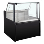 Kühltheke TITAN 1935 mm schwarz, LED-Beleuchtung, gekühlter Unterbau