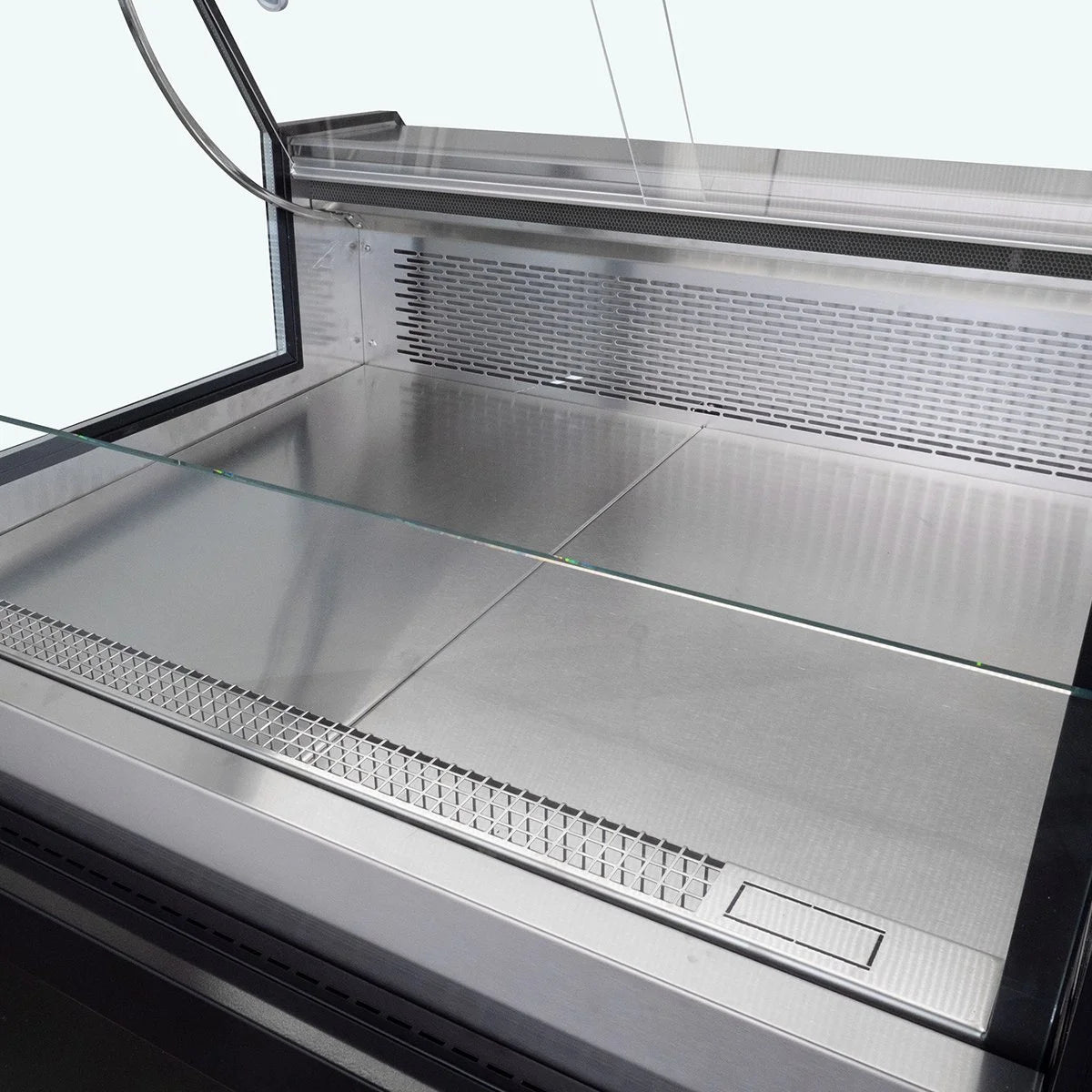 Kühltheke TITAN 1935 mm schwarz, LED-Beleuchtung, gekühlter Unterbau