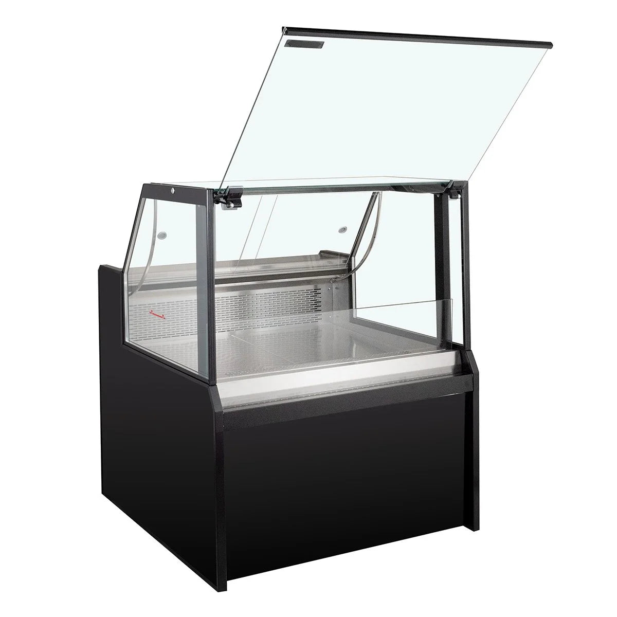 Kühltheke TITAN 1935 mm schwarz, LED-Beleuchtung, gekühlter Unterbau