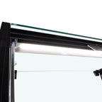 Kühltheke TITAN 1935 mm schwarz, LED-Beleuchtung, gekühlter Unterbau